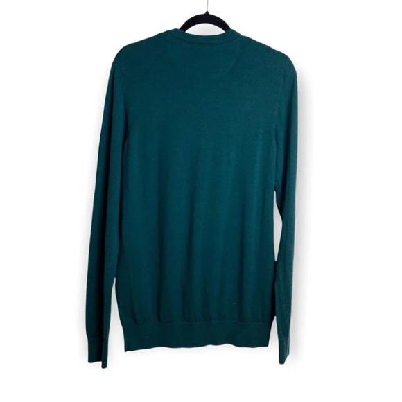 Kangol Mens  Green Merino Wool Long Sleeve Sweater - Picture 2 of 7